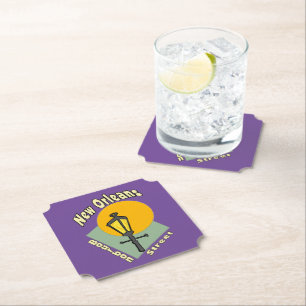 New Orleans Bourbon St.-design Underlägg Papper