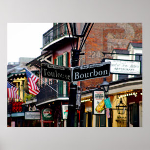 New Orleans Bourbon & tryck för Toulouse