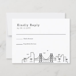 New Orleans Bröllop | Stylized Skyline OSA Kort