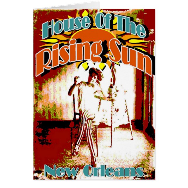 New Orleans Brothels, House of the Stigning Sol Hälsningskort (Framsidan)