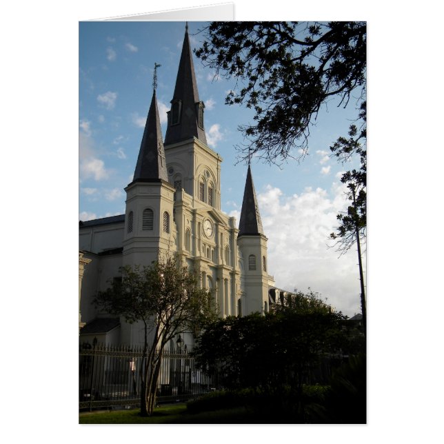 New Orleans Cathedral, Fransk Quarter Hälsningskort (Framsidan)
