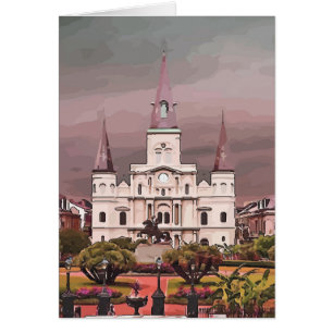 New Orleans Cathedral Hälsningskort