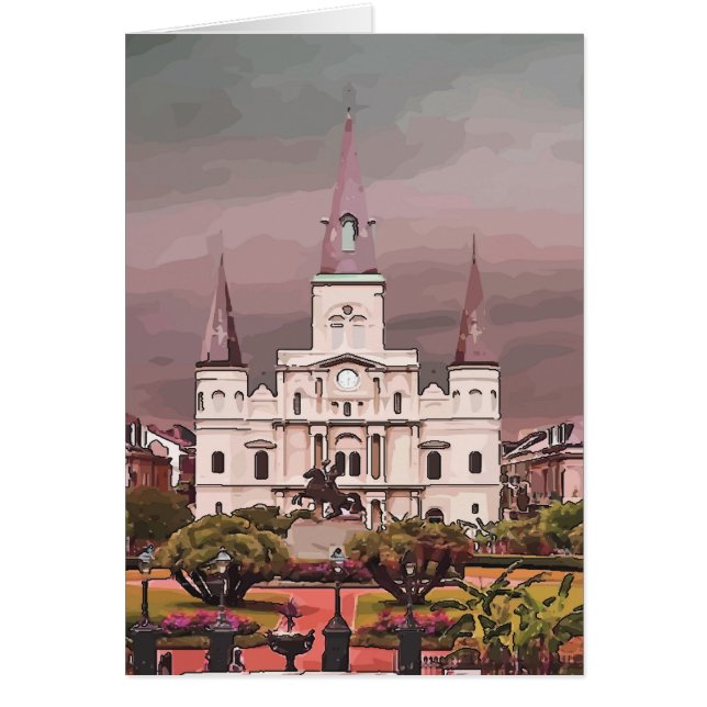 New Orleans Cathedral Hälsningskort (Framsidan)