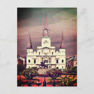 New Orleans Cathedral Vykort