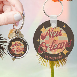 New Orleans City Louisiana Retro Vintage Nyckelring
