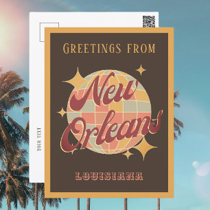 New Orleans City Louisiana Retro Vintage Postcard Vykort