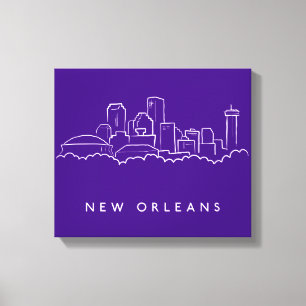 New Orleans City Skyline Canvastryck