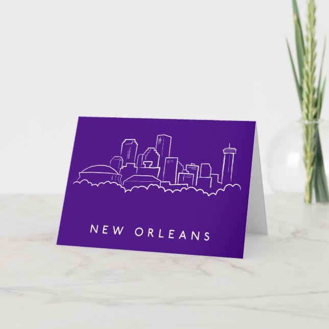 New Orleans City Skyline Kort (Framsida)