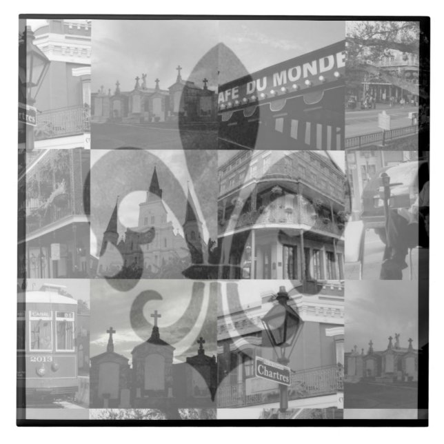 New Orleans Collage [belägga med tegel], Kakelplatta (Framsidan)