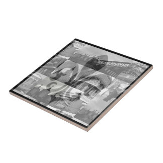 New Orleans Collage [små Trivet] - Kakelplatta