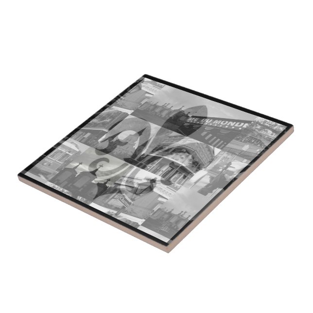 New Orleans Collage [små Trivet] - Kakelplatta (Sidan)