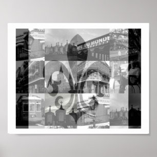 New Orleans Collage [trycket] Poster