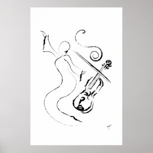 New Orleans dam - fiol på slågen in kanfas Poster