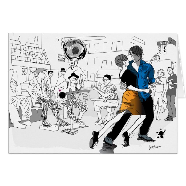 New Orleans dans Hälsningskort (Framsidan Horizontal)