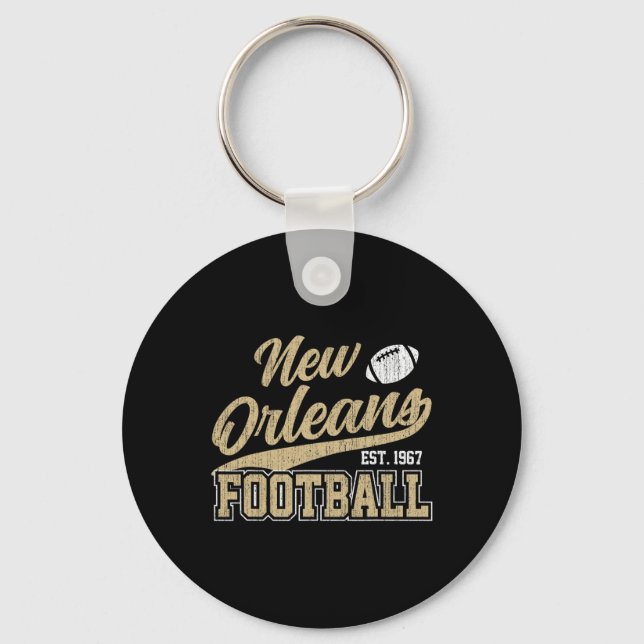 New Orleans Distressed Football Team Fan Srts  Nyckelring (Framsida)