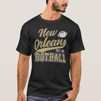 New Orleans Distressed Footballeam Fan Sports retr T Shirt