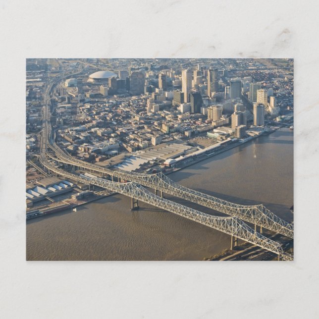 New Orleans Downtown Aerial Vykort (Framsida)