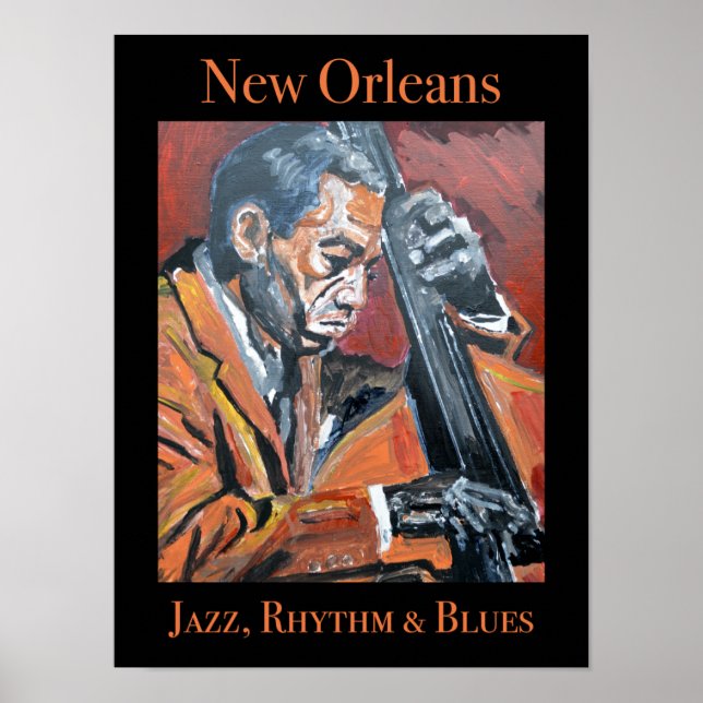 New Orleans Dubbelbasistaffisch Poster (Framsidan)