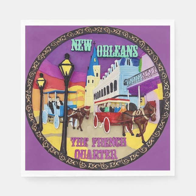 New Orleans-festservetter Pappersservett (Framsidan)