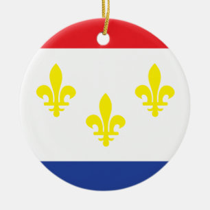 New Orleans flagga Julgransprydnad Keramik