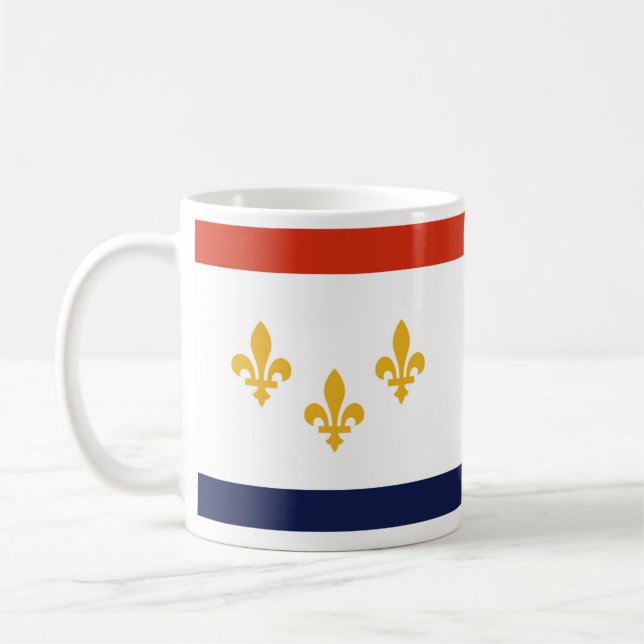 New Orleans Flagga Kaffemugg (Vänster)