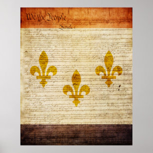 New Orleans Flagga Poster