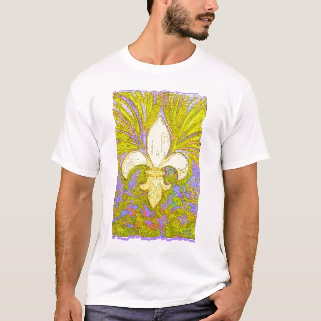 New Orleans Fleur de Leis T-shirt (Framsida)