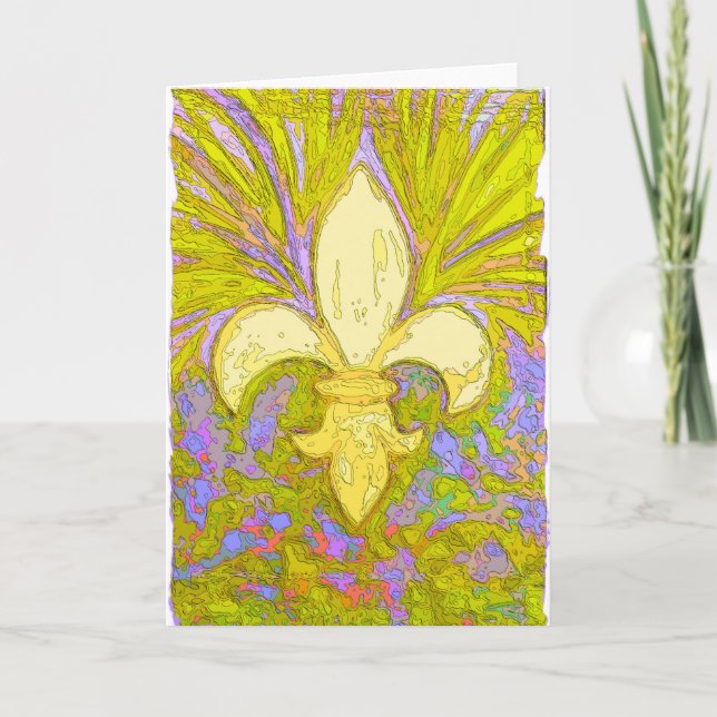 New Orleans Fleur De Lis Kort (Framsida)