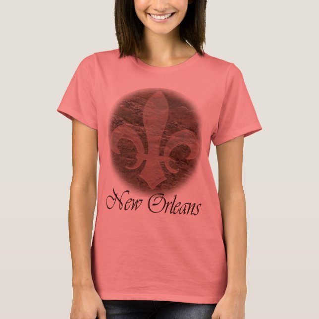 New Orleans Fleur De Lis Tee Shirt (Framsida)