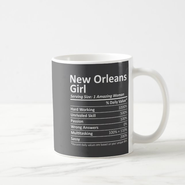 New Orleans-flicka La Louisiana Rolig Stad Hem Rot Kaffemugg (Höger)