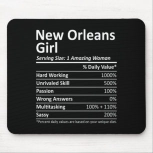 New Orleans-flicka La Louisiana Rolig Stad Hem Rot Musmatta