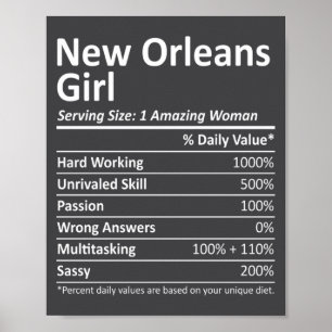 New Orleans-flicka La Louisiana Rolig Stad Hem Rot Poster