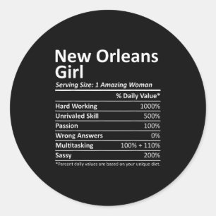 New Orleans-flicka La Louisiana Rolrig Stad Hem Ro Runt Klistermärke