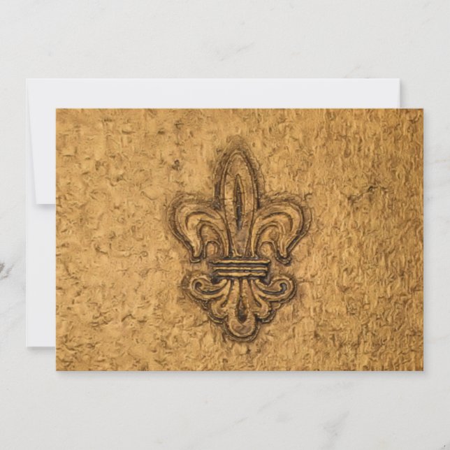 New Orleans Fransk Fleur de Lis Inbjudningar (Framsida)