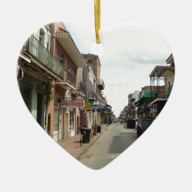 New Orleans fransk inkvarterar Julgransprydnad Keramik (Framsidan)