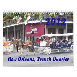 New Orleans fransk inkvarterar kalender 2012