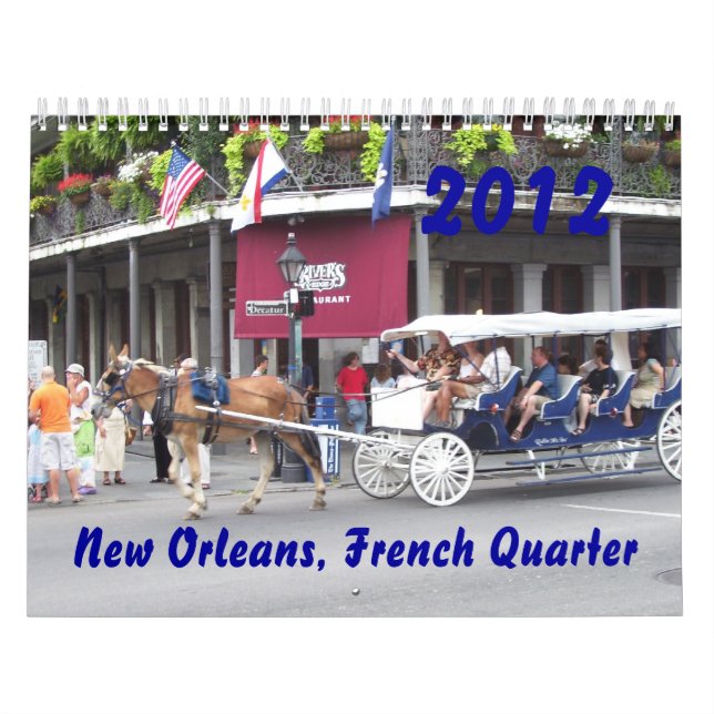 New Orleans fransk inkvarterar kalender 2012 (Omslag)