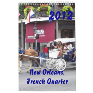 New Orleans fransk inkvarterar kalender 2012