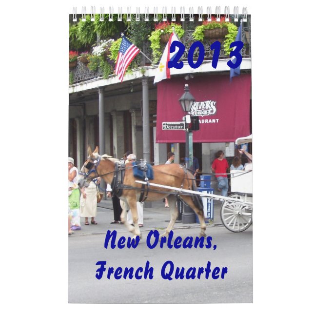 New Orleans, Fransk Quarter 2013 Calendar Kalender (Omslag)