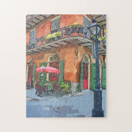 New Orleans Fransk Quarter Alley Pussel