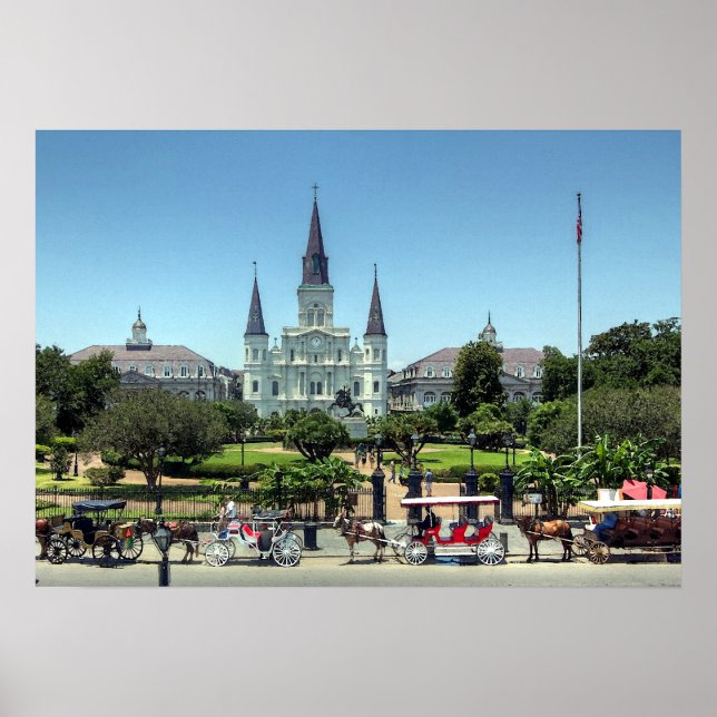 New Orleans Fransk Quarter Jackson Square Skriv ut Poster (Framsidan)