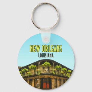 New Orleans Fransk Quarter Louisiana Nyckelring