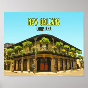 New Orleans Fransk Quarter Louisiana Poster