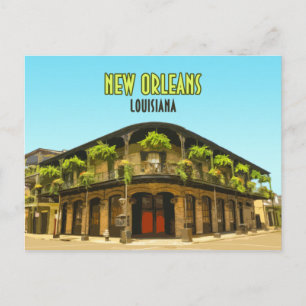 New Orleans Fransk Quarter Louisiana Vykort