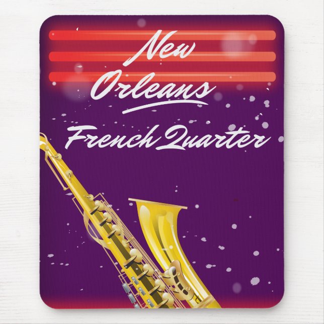 New Orleans Fransk Quarter Saxophone reseaffär Musmatta (Framsidan)