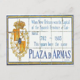 New Orleans Franska Quarter Plaza D'Armas Skylt Vykort