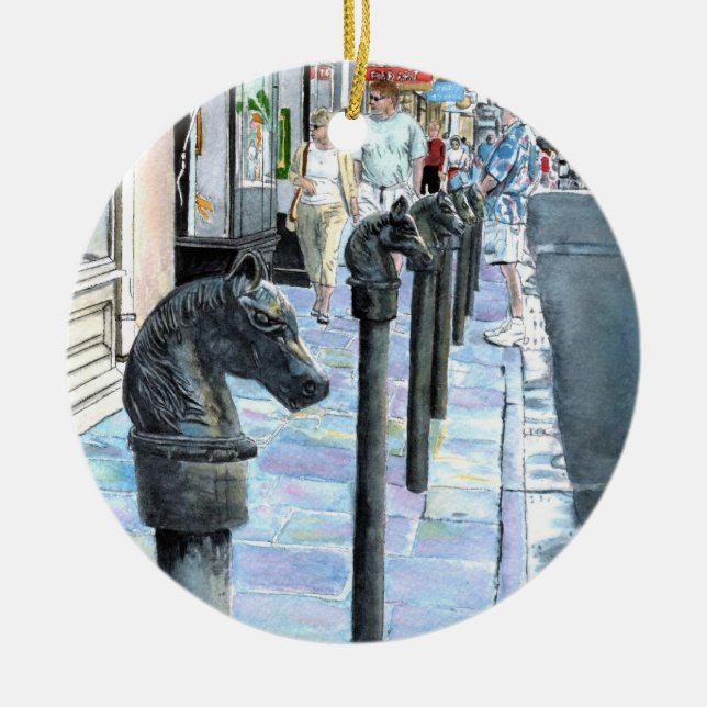 New Orleans gata Julgransprydnad Keramik (Framsidan)