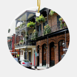New Orleans gataplats Julgransprydnad Keramik