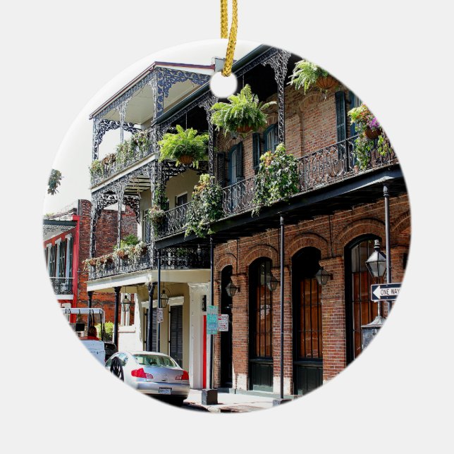 New Orleans gataplats Julgransprydnad Keramik (Framsidan)