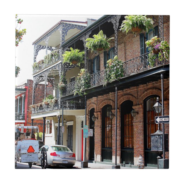 New Orleans gataplats Kakelplatta (Framsidan)